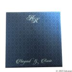Envelope front of Beautiful Paisley Theme Imperial Blue Wedding Card