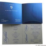 Inserts of Beautiful Paisley Theme Imperial Blue Wedding Card