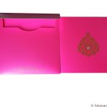 Card front of Dazzling Wedding Card in Mexican Pink Theme