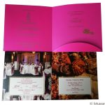 Card inside of Dazzling Wedding Card in Mexican Pink Theme