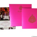 Dazzling Wedding Card in Mexican Pink Theme