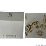 Envelope back of Designer White and Golden Design Card