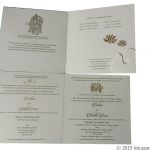 Inserts of Designer White and Golden Design Card