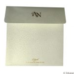 Envelope back of White and Golden Theme Indian Wedding Card