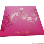 Card of Beautiful Pink Card cum Box Invite