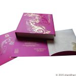Beautiful Pink Card cum Box Invite
