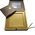 Box inside - Magnificent Boxed Wedding Invitation in Brown and Golden Theme