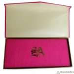 Box inside and card of Boxed Wedding Card in Mexican Pink