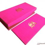 Boxed Wedding Card in Mexican Pink