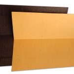 Inserts of Dark Saffron and Brown Shimmer Wedding Card