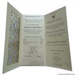 Card inside of Dazzling Laser Cut Wedding Invite