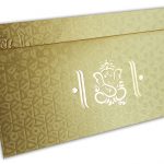 Florescent Golden Wedding Invitation Card