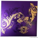 Card front of Florescent Purple Invitation