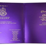 Card inside of Florescent Purple Invitation