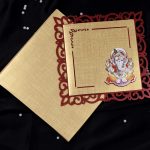 Ganesha Laser Cut Hindu Wedding Card in Golden Red