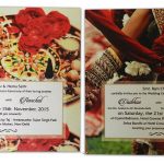 Inserts of Golden Brown Metallic Wedding Card