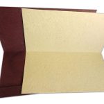 Inserts of Handmade Wedding Invitation in Saffron and Shimmer Brown