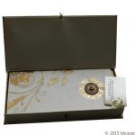 Box inside - Indian Wedding Card in Royal Ivory Golden Theme Box