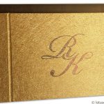 Luxurious Golden Brown Wedding Invite