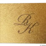 Card of Luxurious Golden Brown Wedding Invite