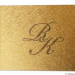 Card of Luxurious Golden Brown Wedding Invite