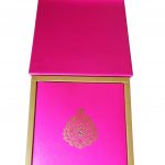 Box inside - Pink Golden Theme Boxed Wedding Card