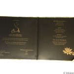 Card inside of Pure Golden Brown Boxed Wedding Invite