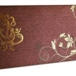 Card of Reddish Brown Ganesh Indian Wedding Invitation