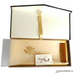 Box inside of Velvet Brown Boxed Wedding Invitation