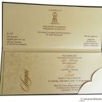 Card inside of Velvet Brown Boxed Wedding Invitation