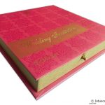 Wedding card with Box Pink Golden Theme