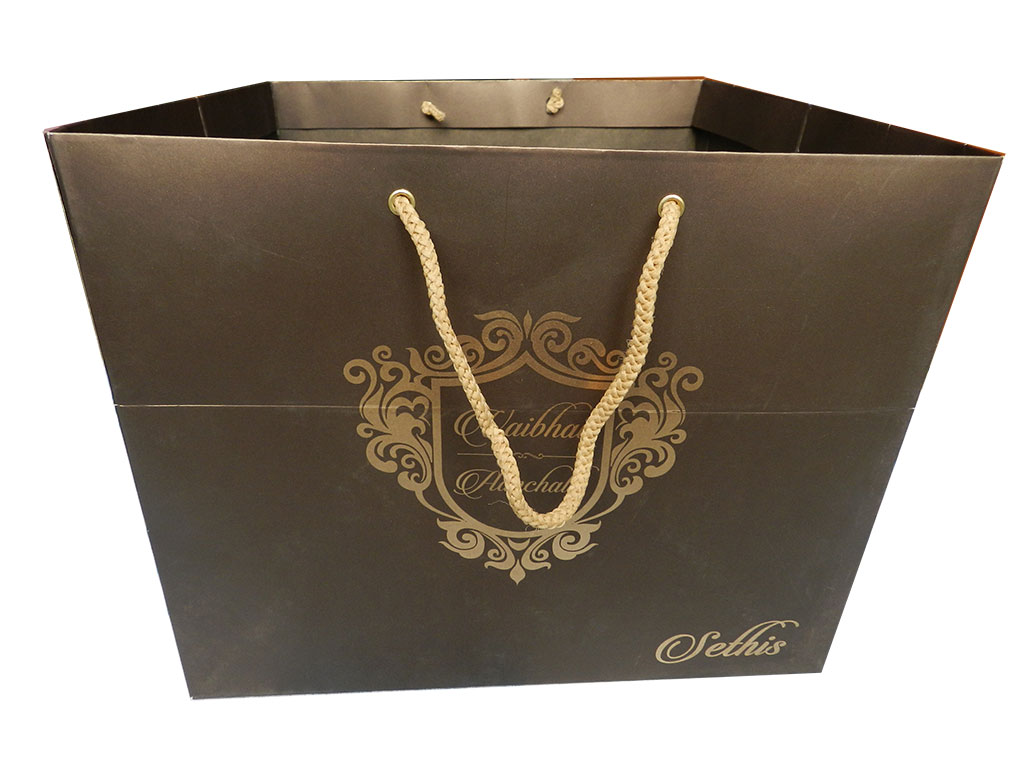 Brown Metallic Gift Bag in Shimmer Finish - Lotus Card Studio