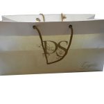 Front view of Pearl Finish Ivory Gift Bag