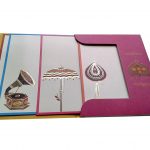 Inserts of Indian Invitation Card in white with Palanquin - WC_57