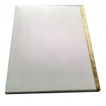Card back of Indian Invitation Card in white with Palanquin - WC_57