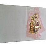 Envelope back of Indian Invitation Card in white with Radha Krishna - WC_58