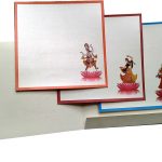 Inserts of Indian Invitation Card in white with Radha Krishna - WC_58