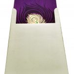 Envelope back of Wedding Card in Purple with Mor Pankh Beads - WC_61