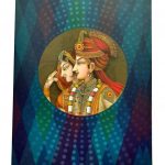 Card back of Multi Colored Wedding Card in Rajasthani Style - WC_65