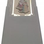 Envelope back of Wedding Invite in White with Radha Krishna - WC_45