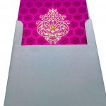 Envelope back of Wedding Card in Pink Satin - WC_49