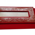 Marriage Inviation Card in Bright Red with Golden Frame - WC_51