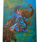 Card of Sacred Indian Wedding Invitation Card in Greenish Blue - WC_52