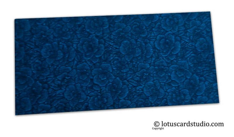 The Blue Flower Flocked Money Envelope