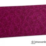 The Magenta Flower Flocked Money Envelope