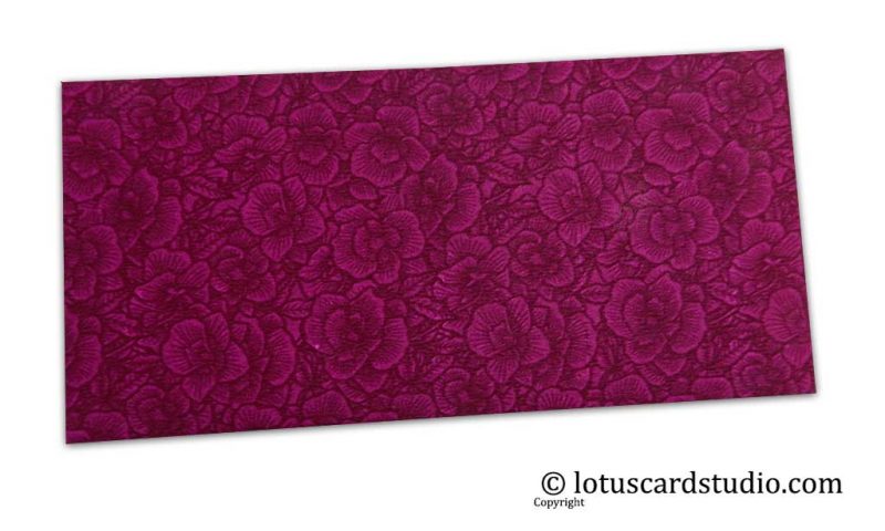 The Magenta Flower Flocked Money Envelope