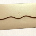 Back view of Beige Money Envelope with Golden Paisley