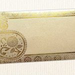 Beige Money Envelope with Golden Paisley