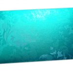 Cyan Shimmer Multi Floral Shagun Envelope