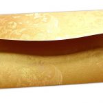 Back view of Golden Shimmer Multi Floral Shagun Envelope